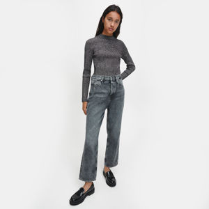Calvin Klein dámský černo stříbrný svetr - XS (0IM)
